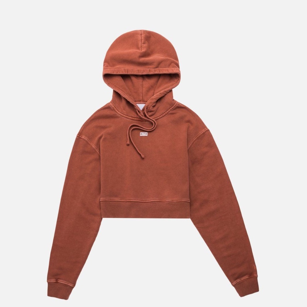 KITH Women Alexa Printed Hoodie in the color Burnt Orange, size M